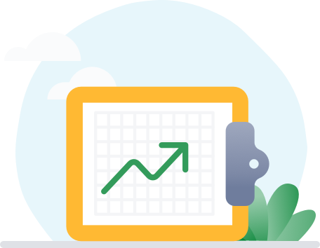 Clipboard with graph 