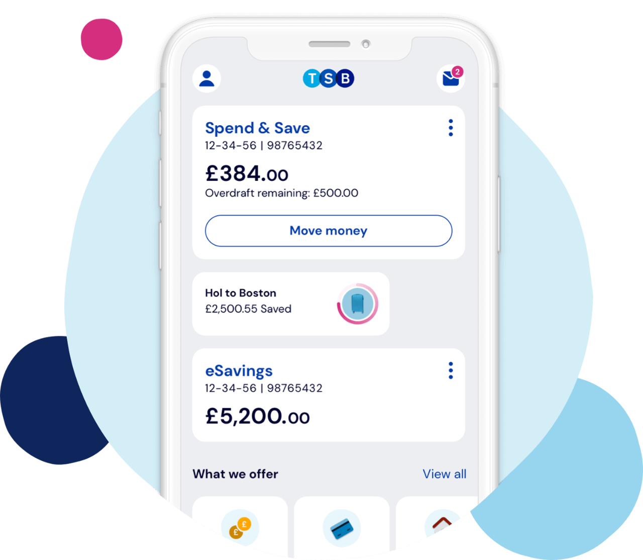 TSB Mobile Banking App on a mobile phone