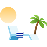 Sun and beach lounger