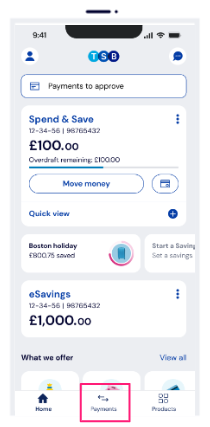 Tap the payment button Tap the payment button