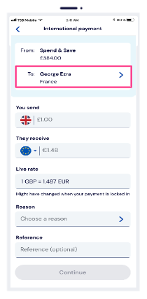 Tap to, select the existing or add new recipient Tap to, select the existing or add new recipient