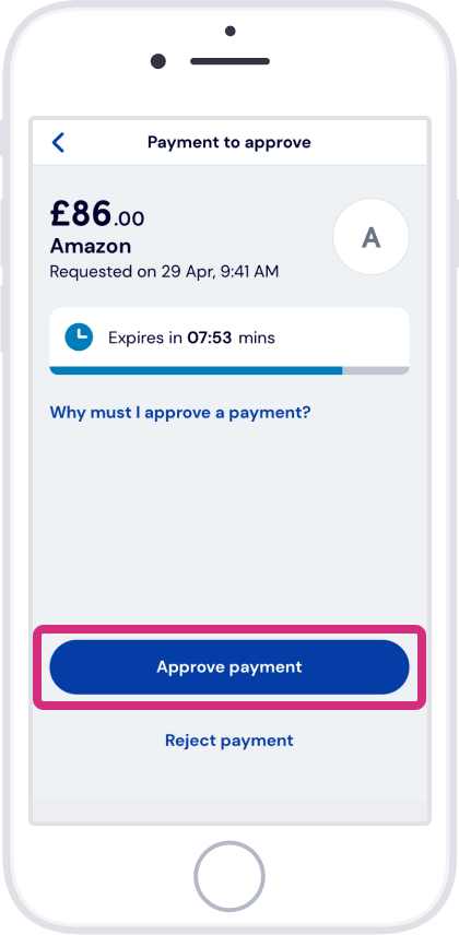 Tap ‘Approve payment’