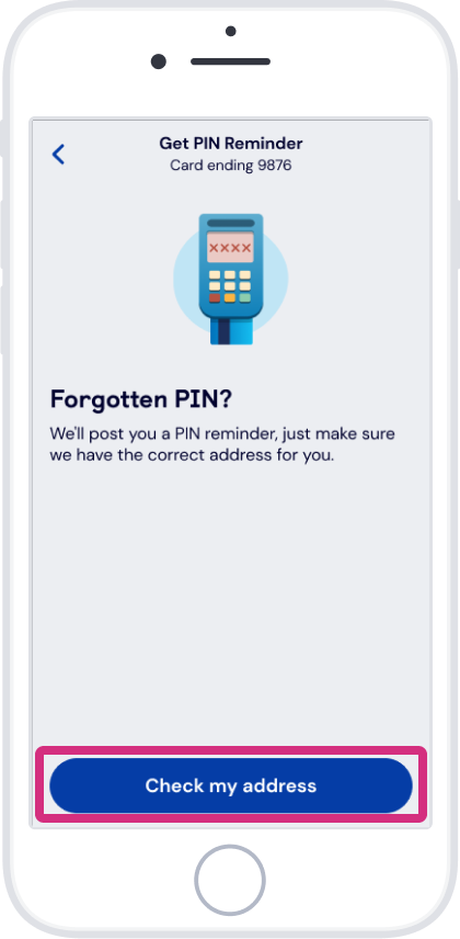 Confirm your address by tapping on ‘Check my address’