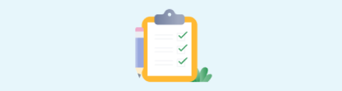 Clipboard with a checklist