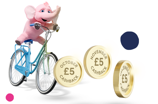 183522385 £5 cashback a month logo