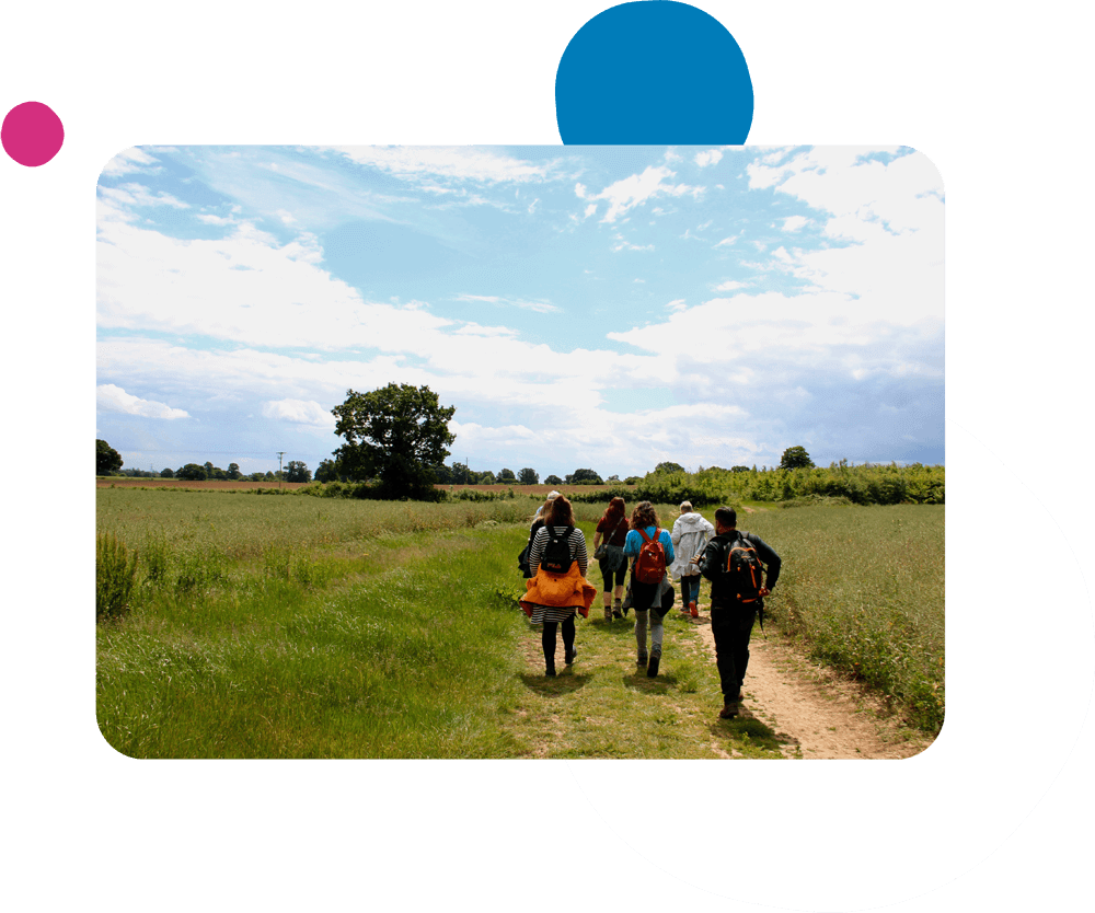 people hiking