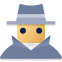 Illustrated fraud investigator.