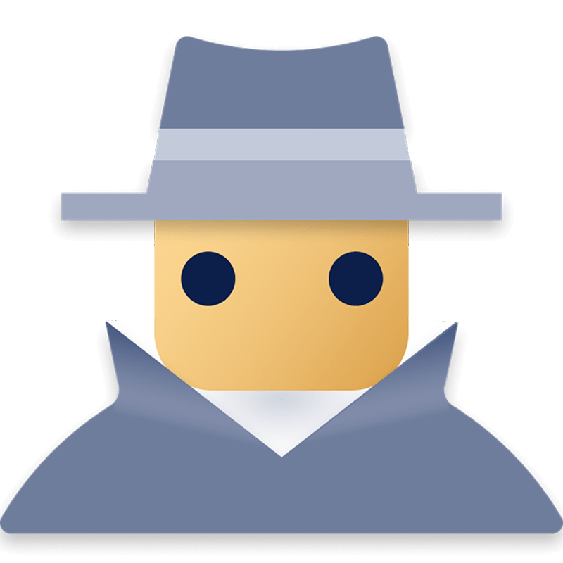 Illustrated fraud investigator.
