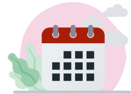 Calendar on pink orb