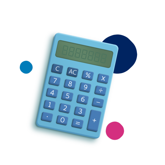 Blue calculator