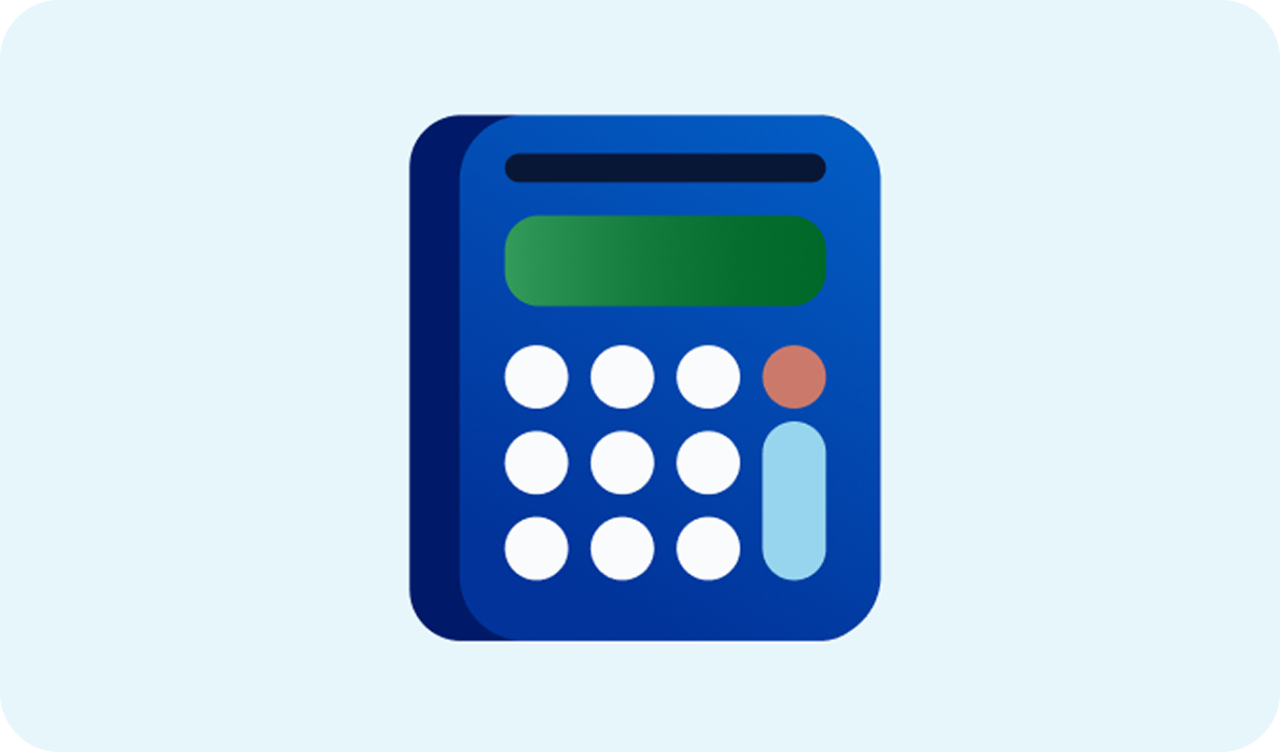 Blue calculator