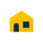 House with door and window