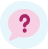 Question mark in a speech bubble