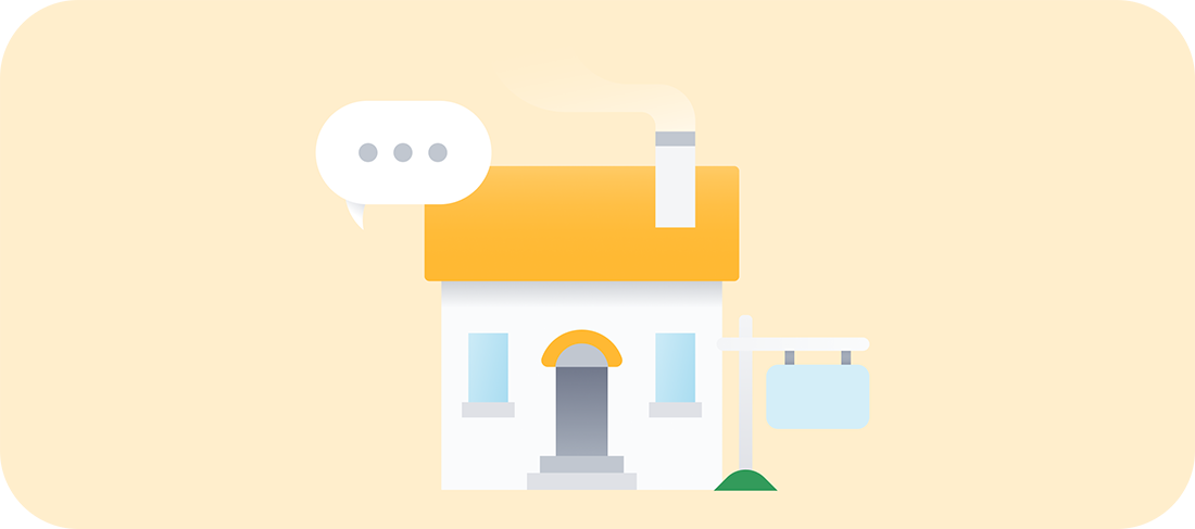 House with for sale sign