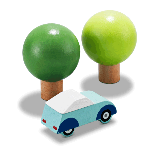 toy car by trees