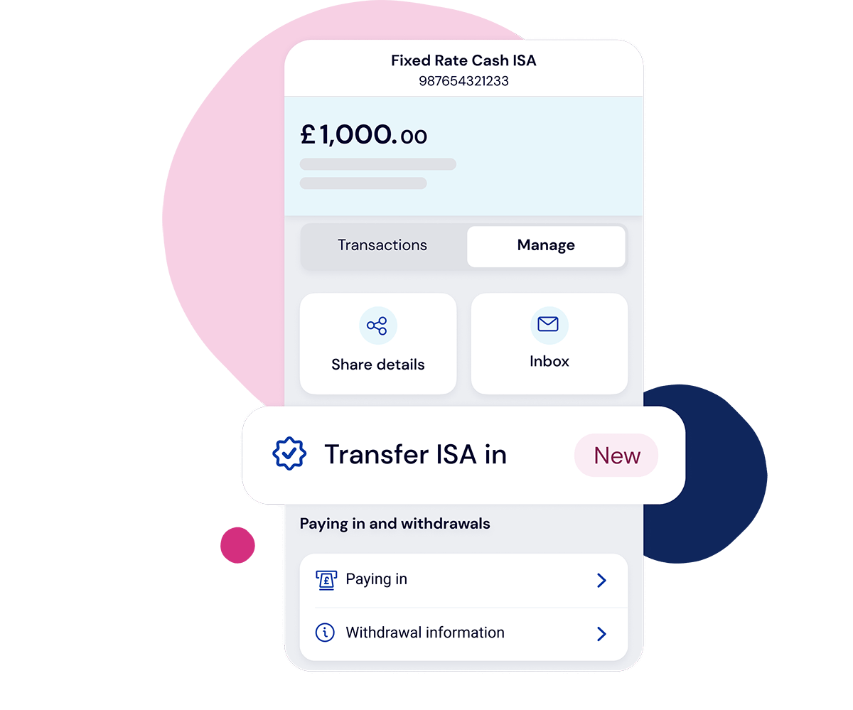 Mobile app with ISA transfer 